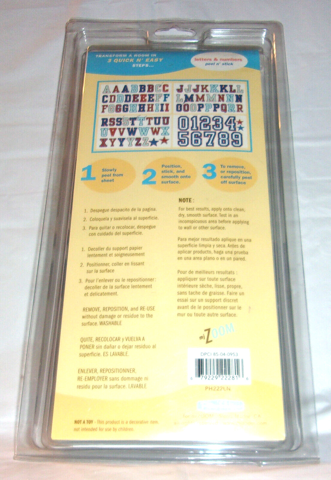 Peel N' Stick Removable Quick N' Easy - 85+ Numbers and Letters - Borders Kids gallery