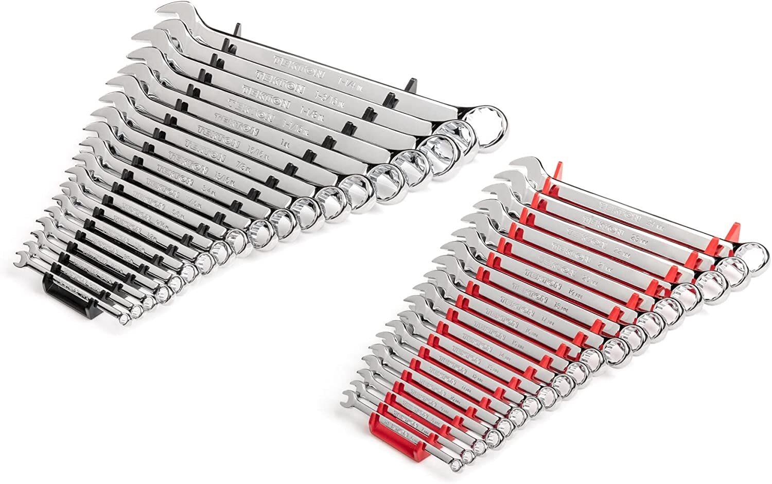 TEKTON Combination Wrench Set, 38-Piece (1/4 - 1-1/4 in., 6-24 mm) - | WCB91302 gallery