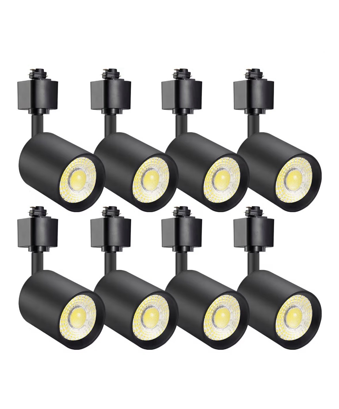 8 Pack 10W Dimmable LED Track Lighting Heads For H Type Track 3000K 1000LM Blk gallery