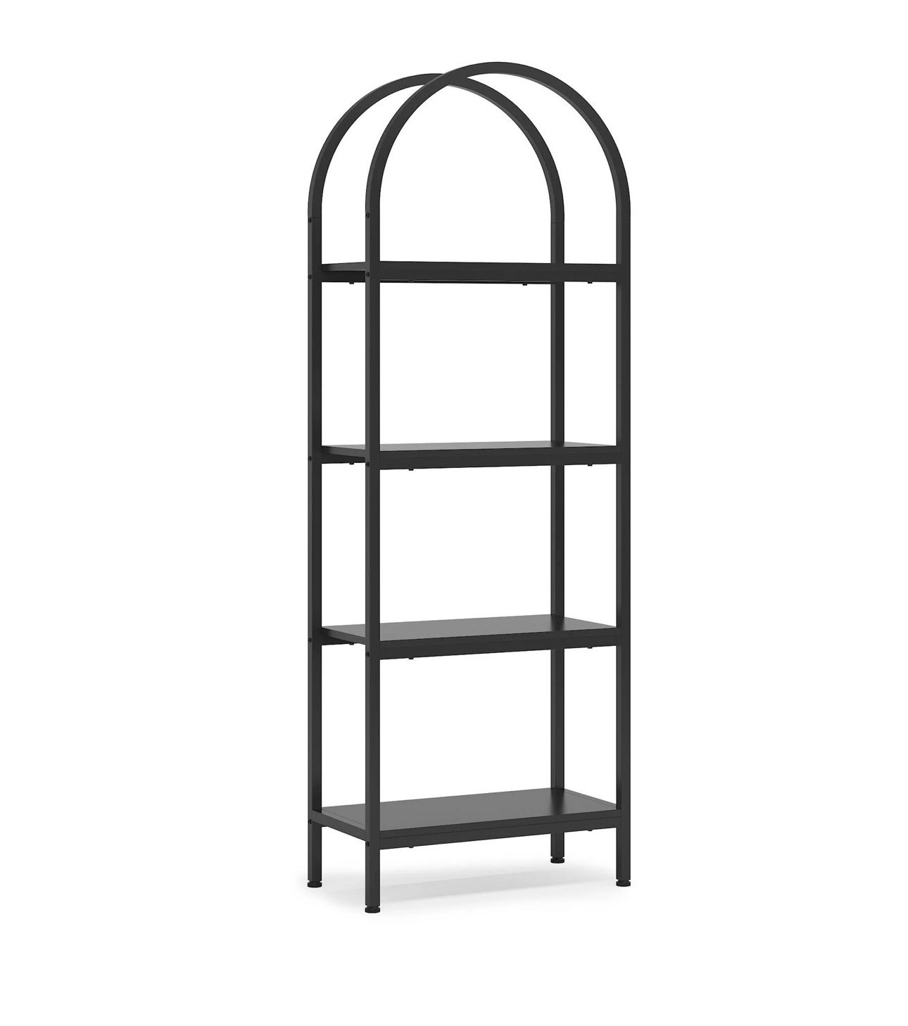 4-Tier / 5-Tier Bookshelf, Arched Bookcase Display Rack with Storage Shelves. gallery
