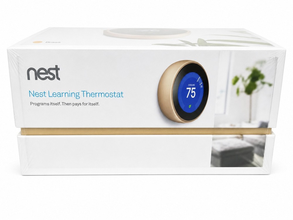 Google Nest 3rd Generation Learning Thermostat - Brass - Sealed