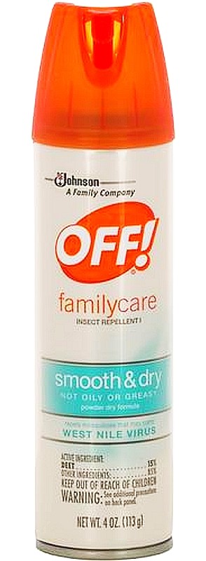 OFF! 15% DEET MOSQUITO Insect REPELLENT Powder Smooth & Dry Bug spraY OFF 4ounce gallery