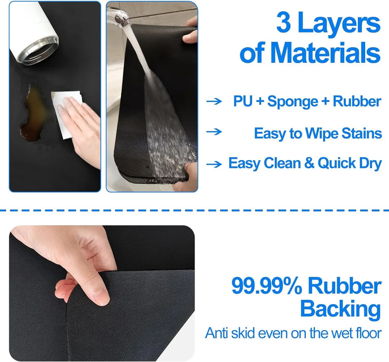 Large Kitchen Super Absorbent Mat Coffee Dish Draining Mat Drying Mat Quick Dry gallery