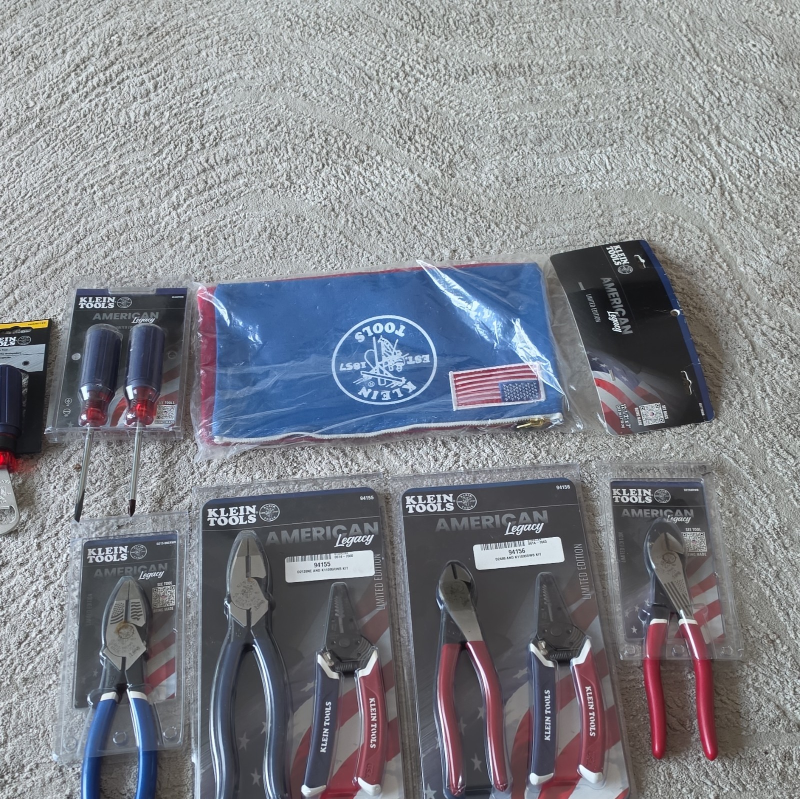 Klein Tools American Legacy 7pc Tool Set Pliers/Stripper/Screwdriver + Bag gallery