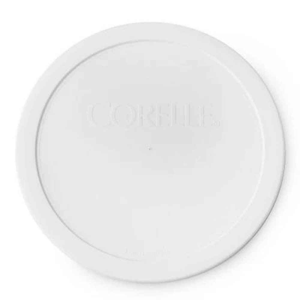 Corelle 1 QT Plastic Storage Replacement Lid Cover White 323-PC 8 3/4" NEW gallery
