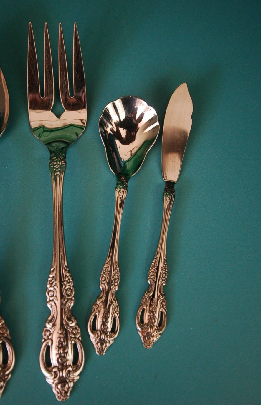 BRAHMS SIX PIECE SERVING SET ONEIDA Stainless Flatware HOSTESS COMPLETER Set gallery
