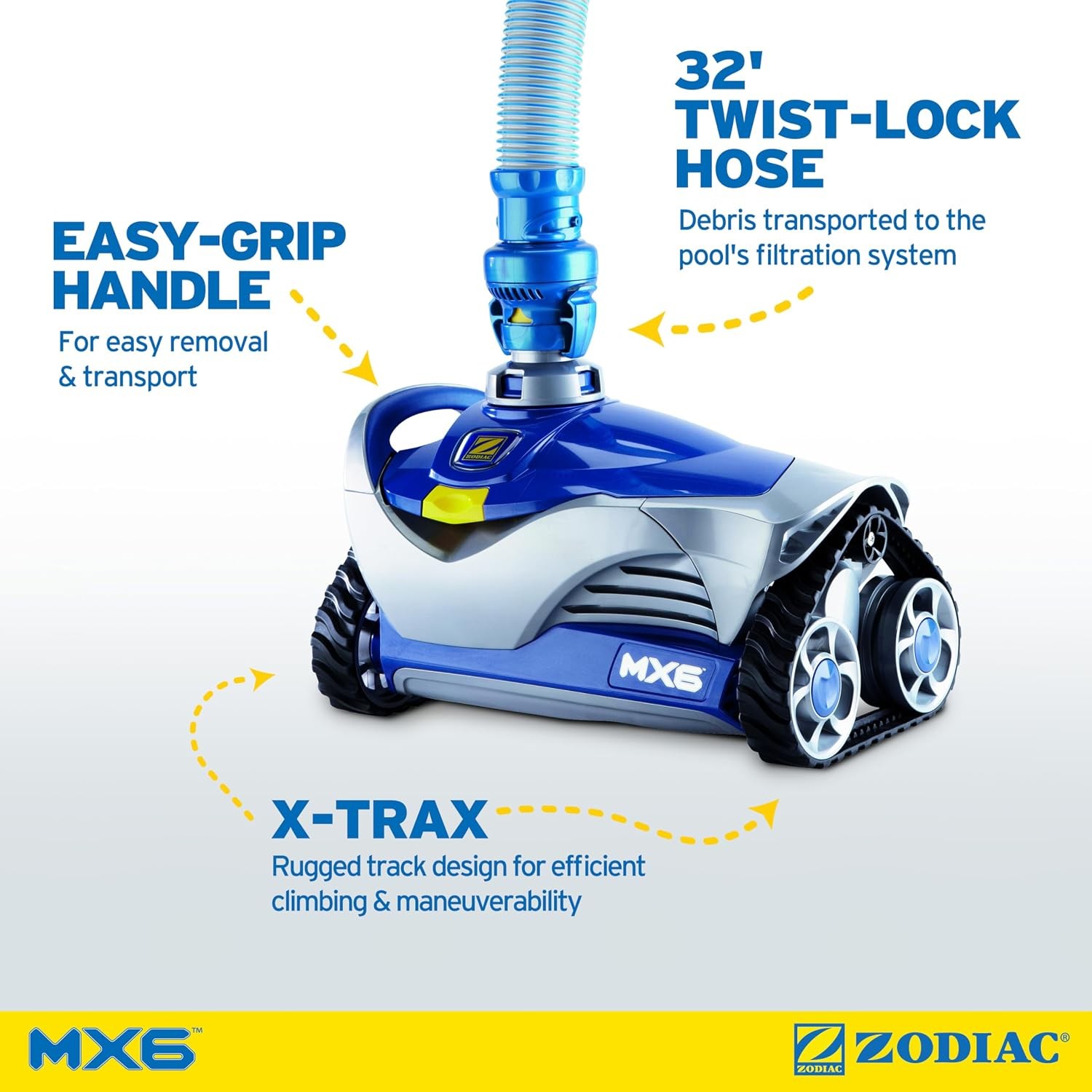 Zodiac Baracuda MX6 Automatic Suction In Ground Swimming Pool Cleaner With Hoses gallery