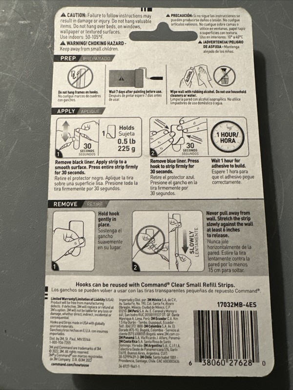 3M 17032MB-4ES Command Decorative Hook, Black, Plastic 1 Pack #280 gallery