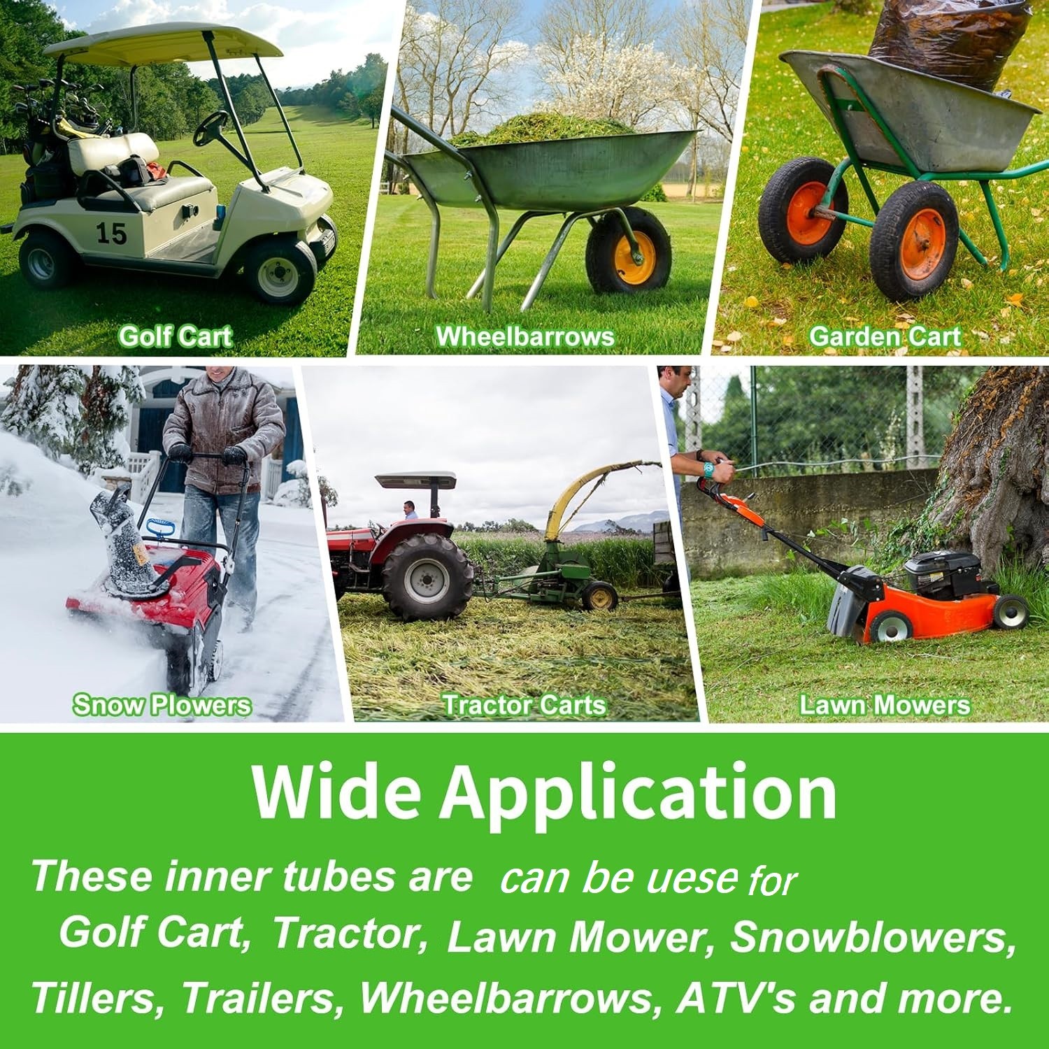 Inner Tube For Lawn Mower Snowthrower Tractor Golf Cart ATV UTV Wheelbarrow gallery