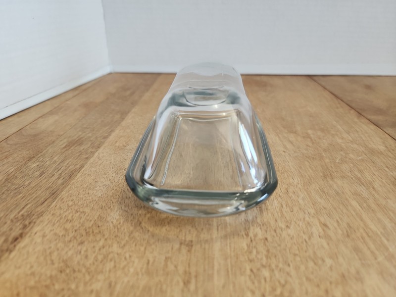 Rectangular Classic  Clear Glass Butter Dish  with Lid  7-1/2" x 3-1/4" x 2" gallery