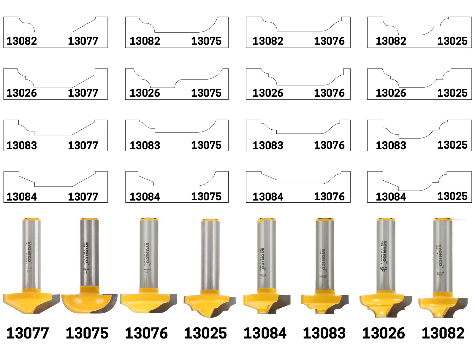 Ogee Panel CNC Cabinet Door Raised Panel Router Bit - 1/2" Shank - Yonico 13076 gallery