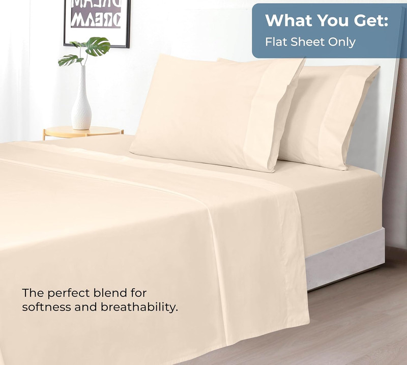 100% Organic Cotton Fitted Sheet - Percale Weave - Super Soft Deep Pocket Bottom gallery