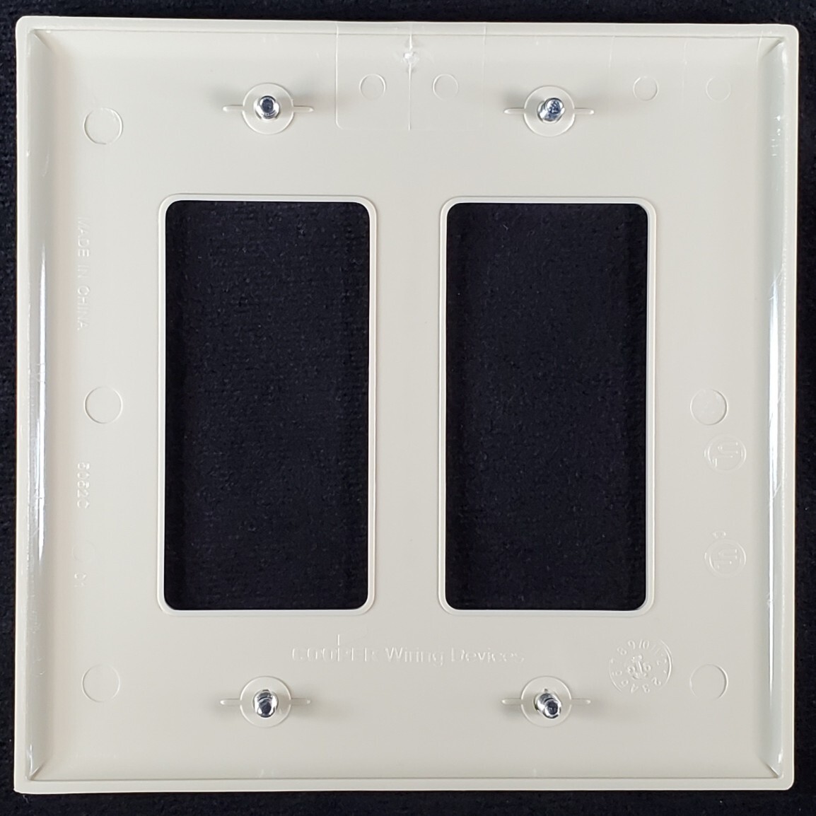 Ivory 2 Gang Decorator Rocker Mid-Size Unbreakable Wallplate GFI Cover PJ262V gallery