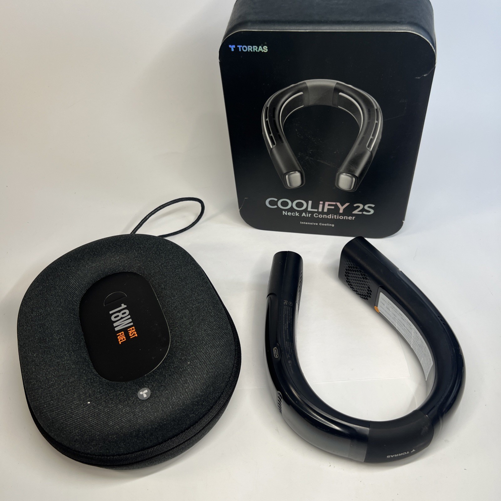 TORRAS - Coolify 2S Smart 3-in-1 Neck Air Conditioner Cooling Heating Fan BLACK gallery