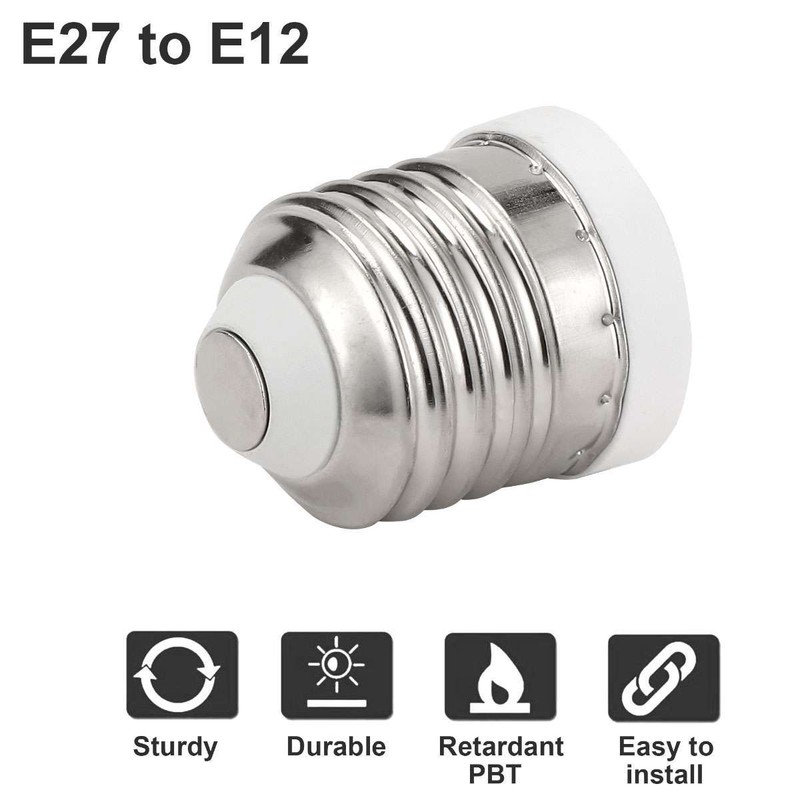 Light Bulb Socket Adapter Medium Base E27 to E12 Candelabra Screw Reducer gallery