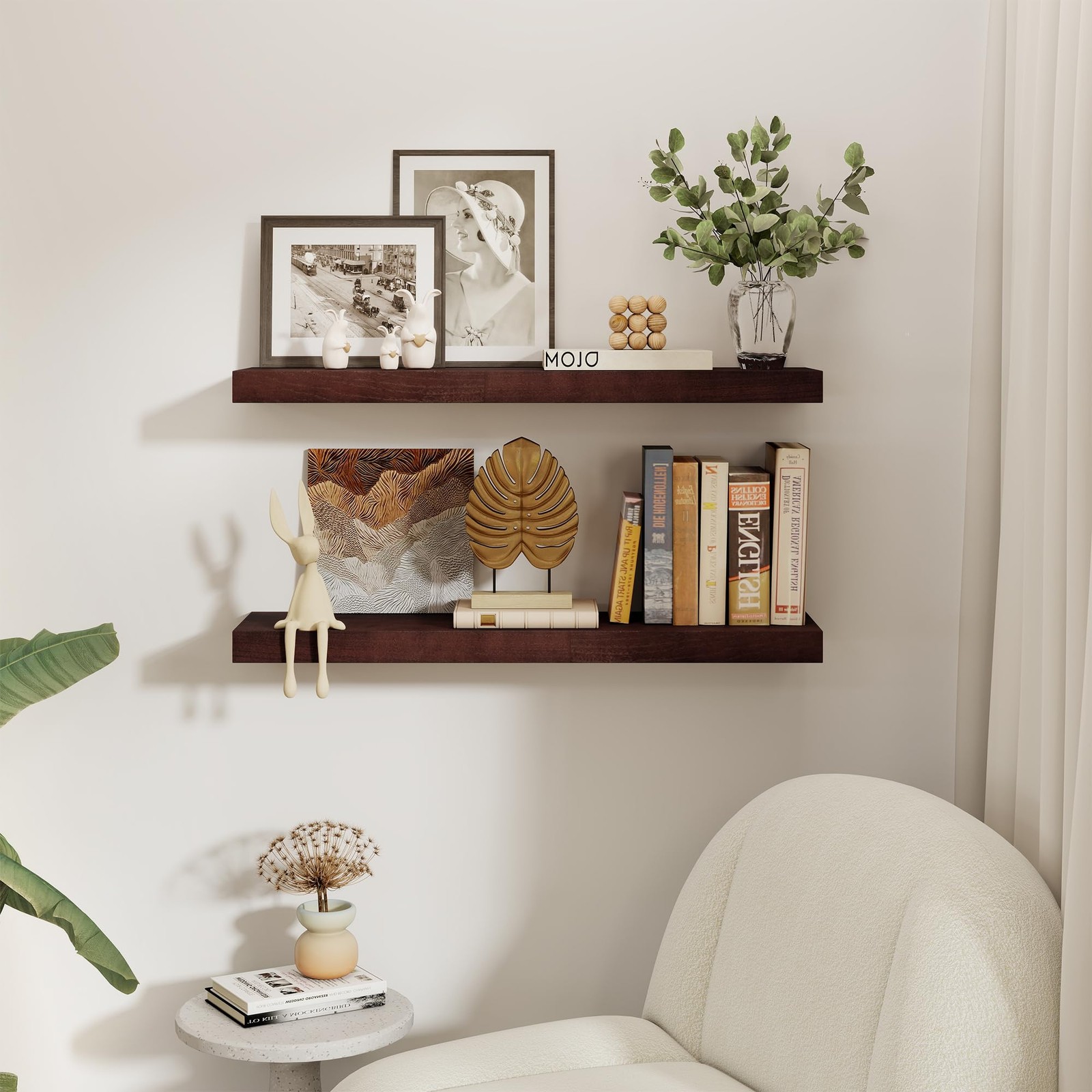 Fuqing Floating Shelves For - 36 Inch Mahogany Shelves Set Of 2-36 Inch Wide X gallery