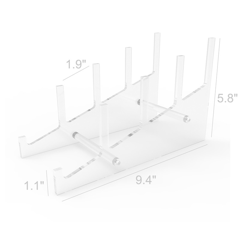 Plexiglass Acrylic Multiple Plate Display Rack Upright Stand Showcase Riser gallery
