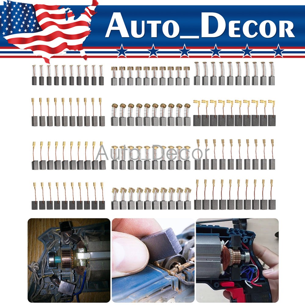 120pcs Power Tool Carbon Brushes Motor Repair Set for Drills Saws Grinder Vacuum gallery