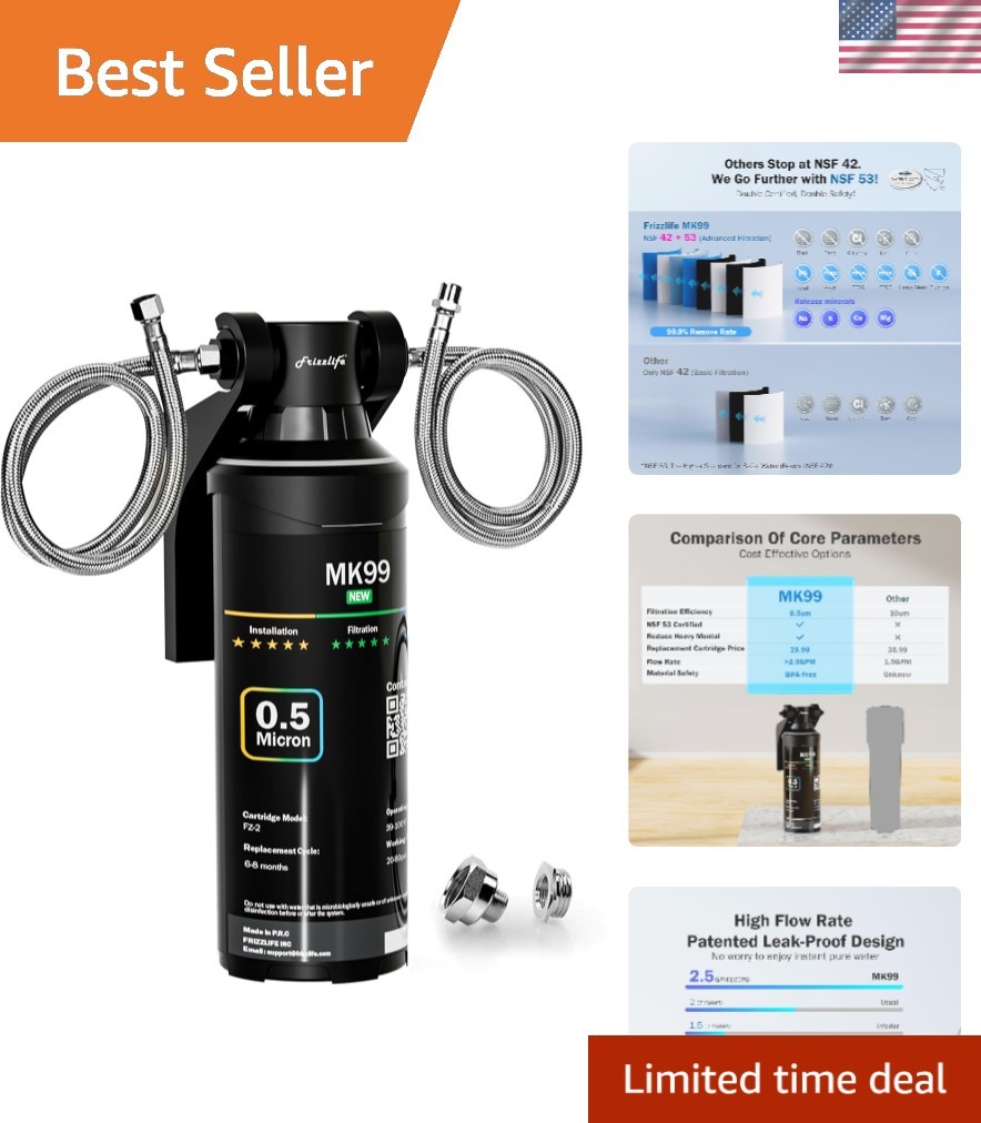 High Capacity Under Sink Water Filter - NSF/ANSI 53&42 Certified, 0.5 Micron gallery