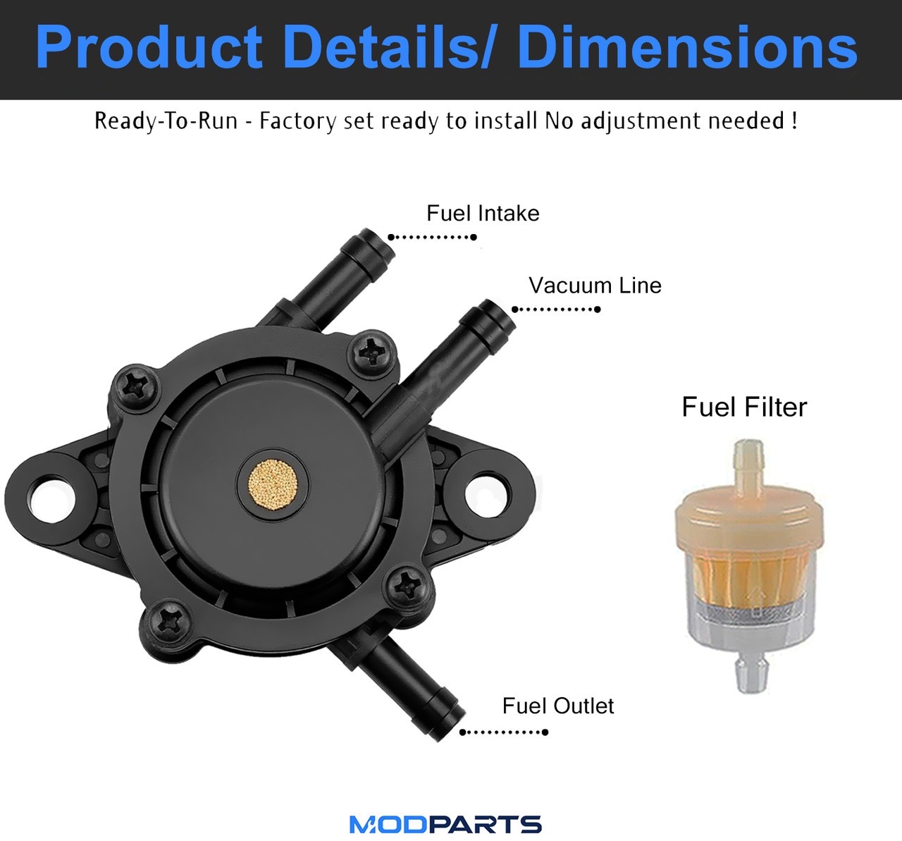 Fuel Pump For Toro SS4225 Zero Turn Mower gallery