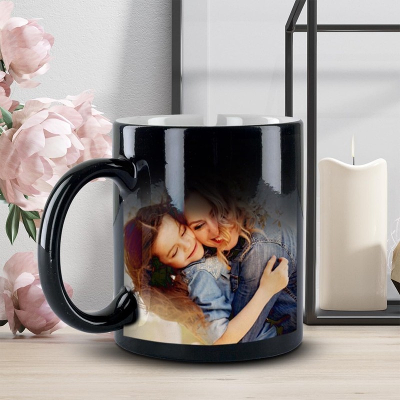 Personalized Ceramic Heat Sensitive Color Changing Coffee Mugs Custom Photo Gift gallery