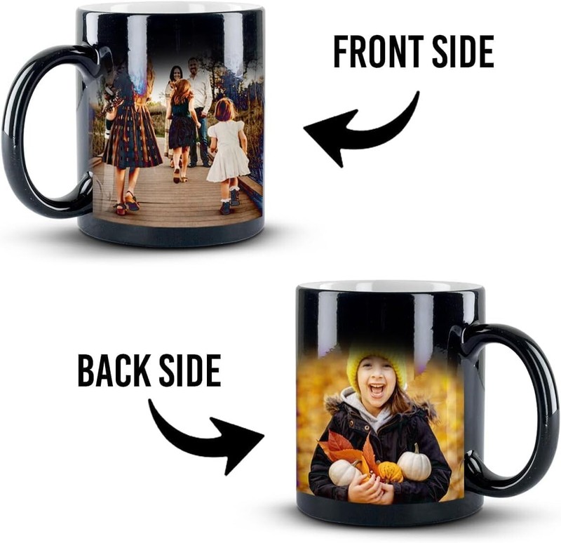 Personalized Ceramic Heat Sensitive Color Changing Coffee Mugs Custom Photo Gift gallery