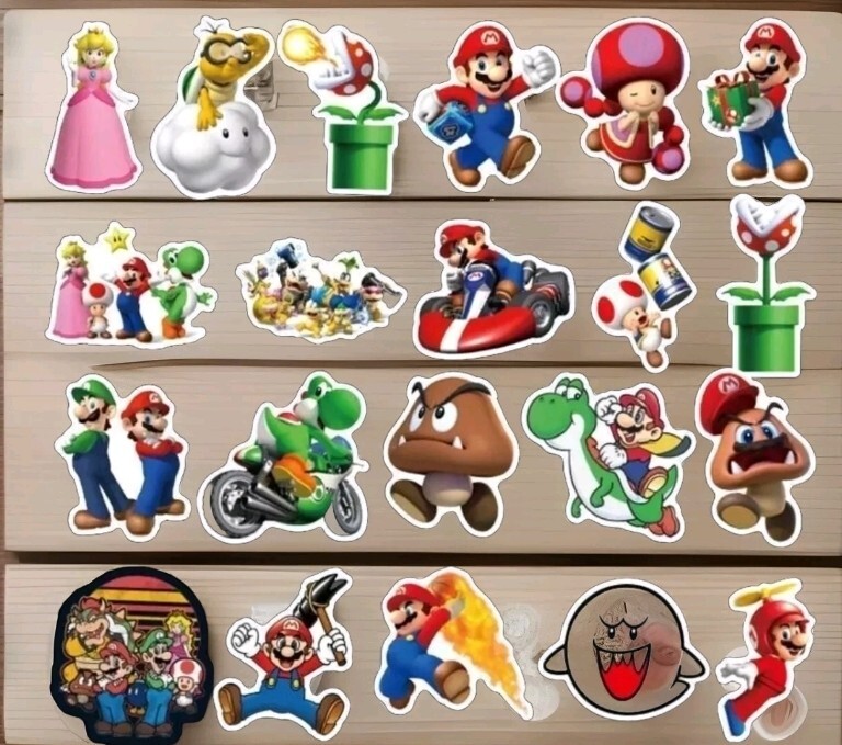 10pc Super Mario Sticker Lot Collectible Video Game Stickers gallery