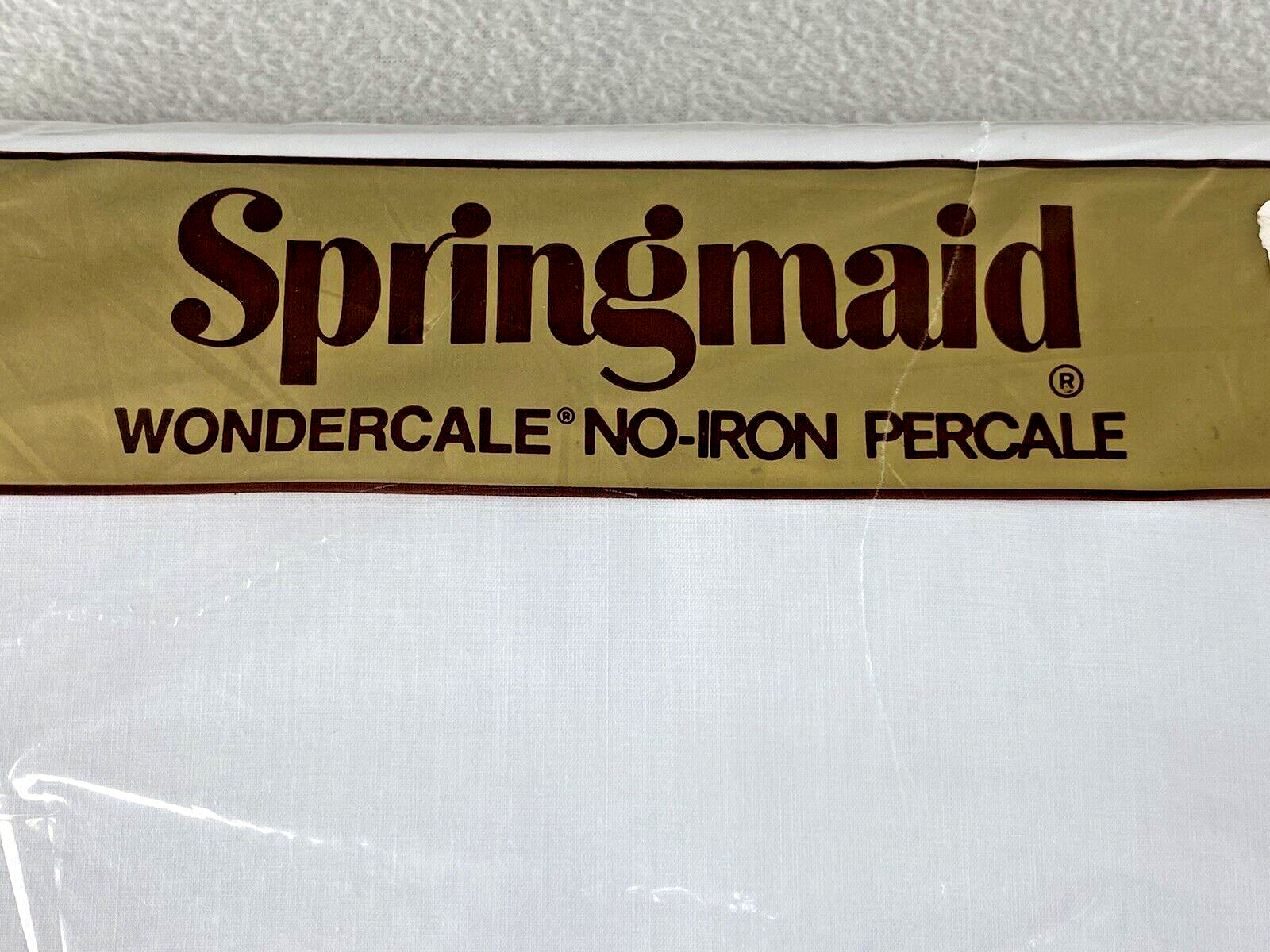 Springmaid Full Double Flat Sheet White Percale Polyester Cotton 81" x 96" USA gallery