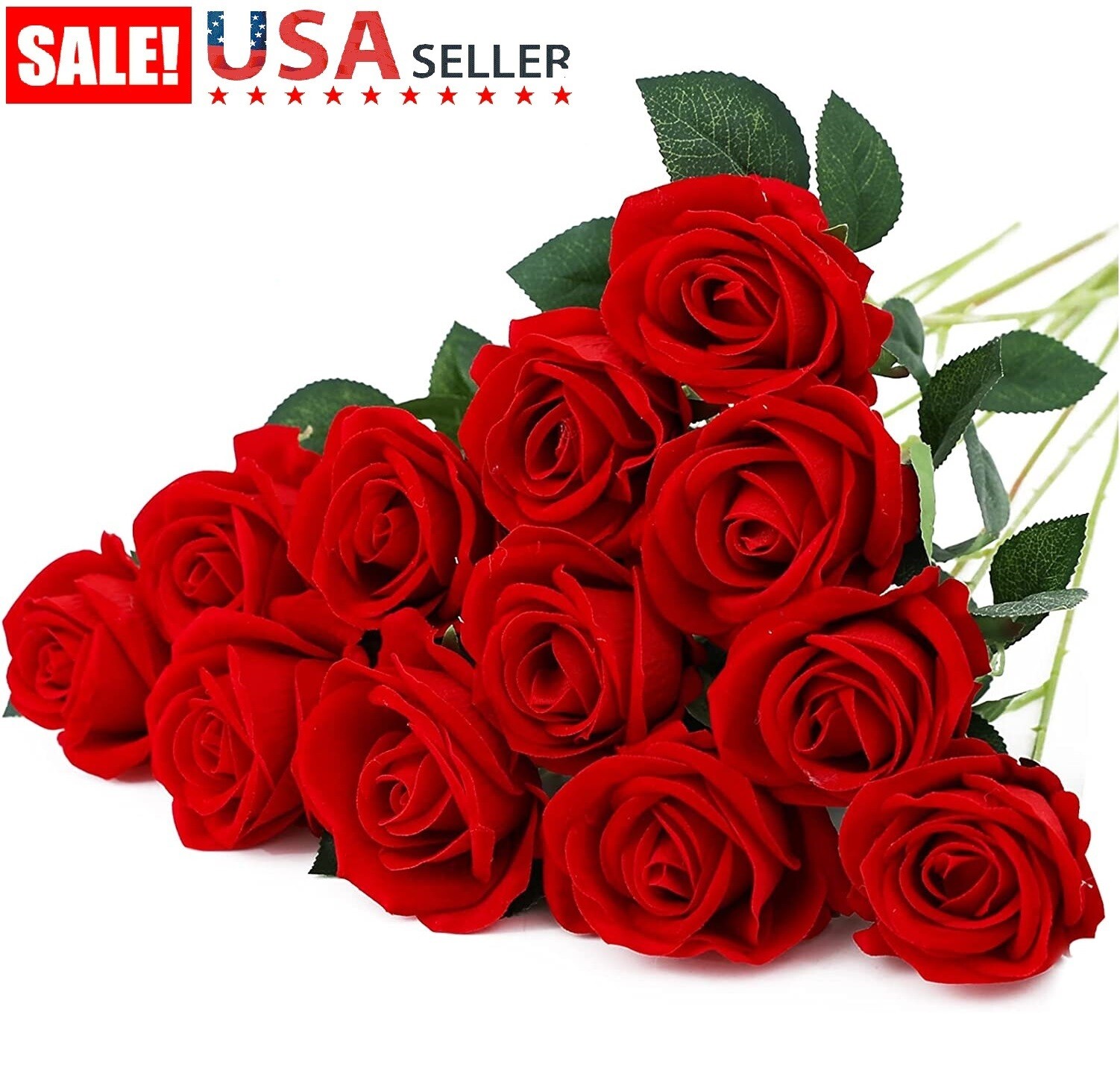 20× Red Silk Roses Artificial Flowers Realistic Bouquet Home Decor Romantic Gift gallery
