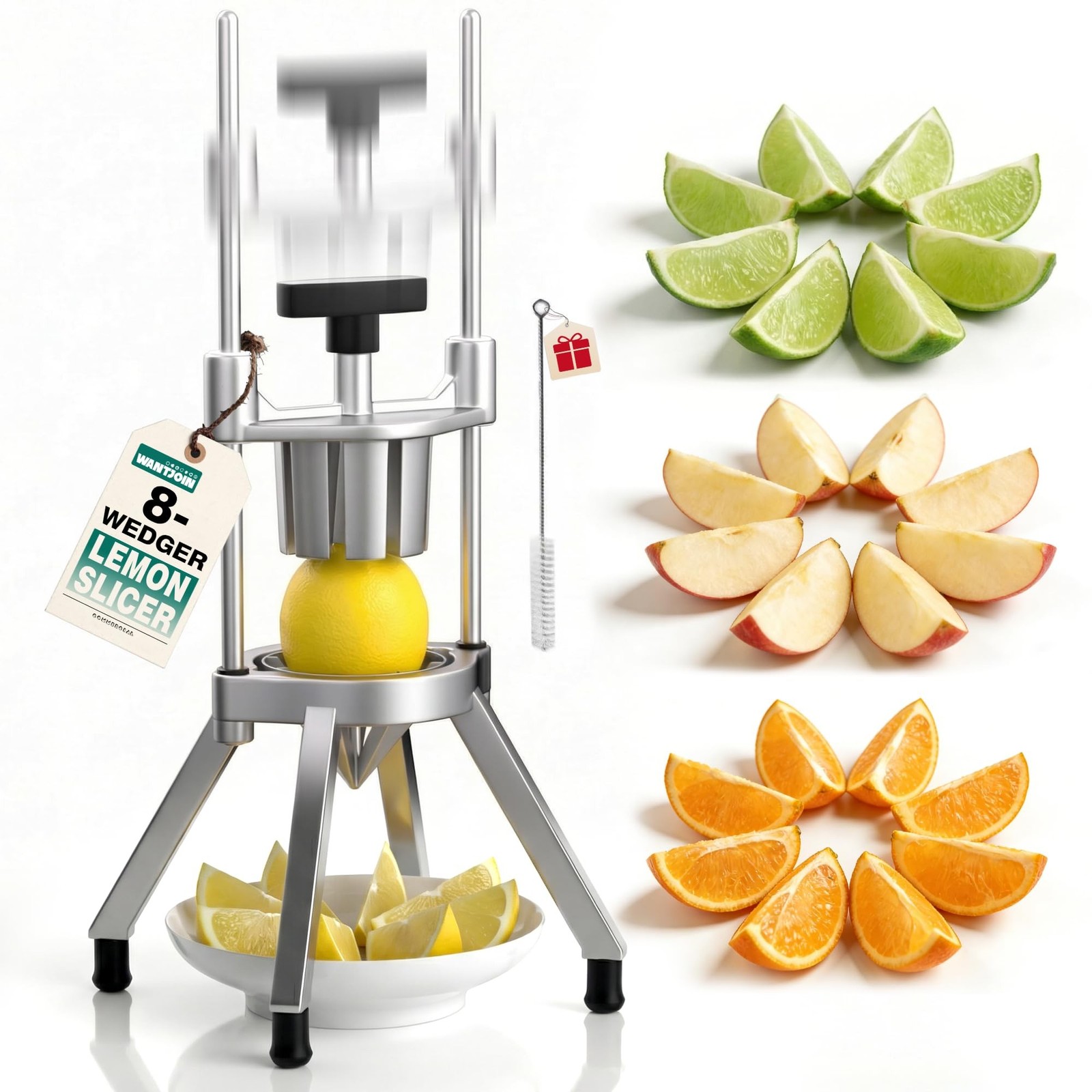 WantJoin Commercial Easy Wedger - 8 Section Fruit Wedge Cutter, 3-Second Fast... gallery