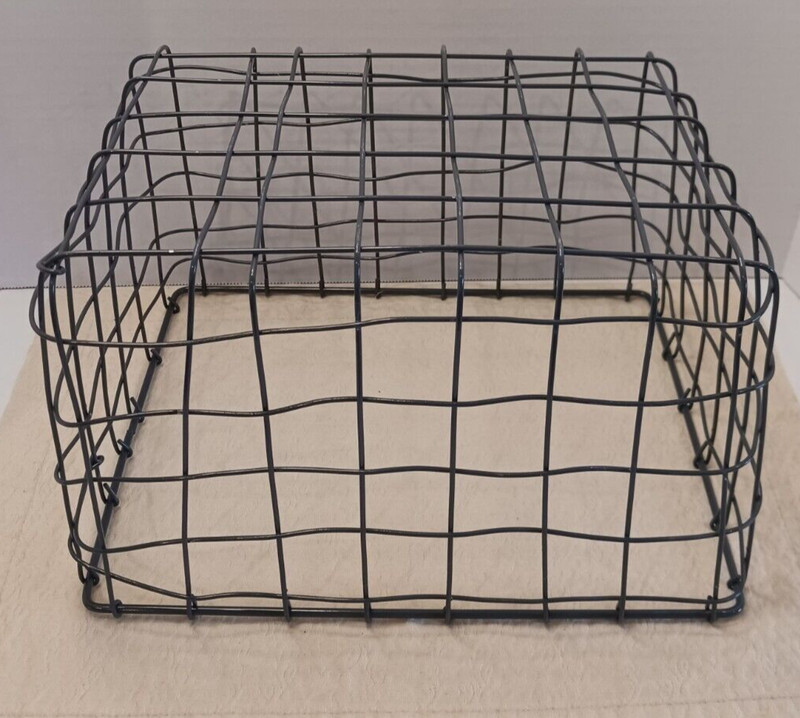 Free Form Wire 12" Basket Rectangular Industrial Farmhouse Style gallery