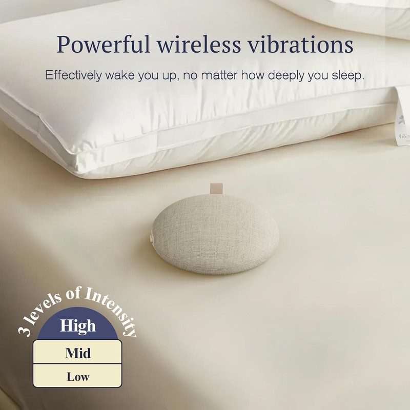 Extra Loud Alarm Clock with Wireless Bed Shaker, Vibrating Dual Alarm with Li... gallery