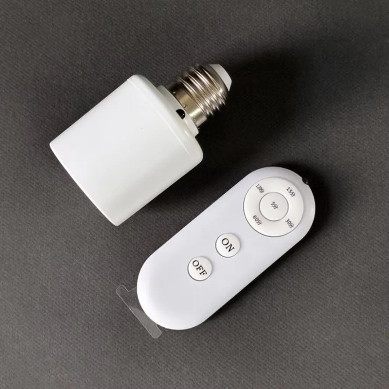 Wireless Remote Control Light Lamp E27 Screw Bulb Base Holder Cap Socket Switch gallery