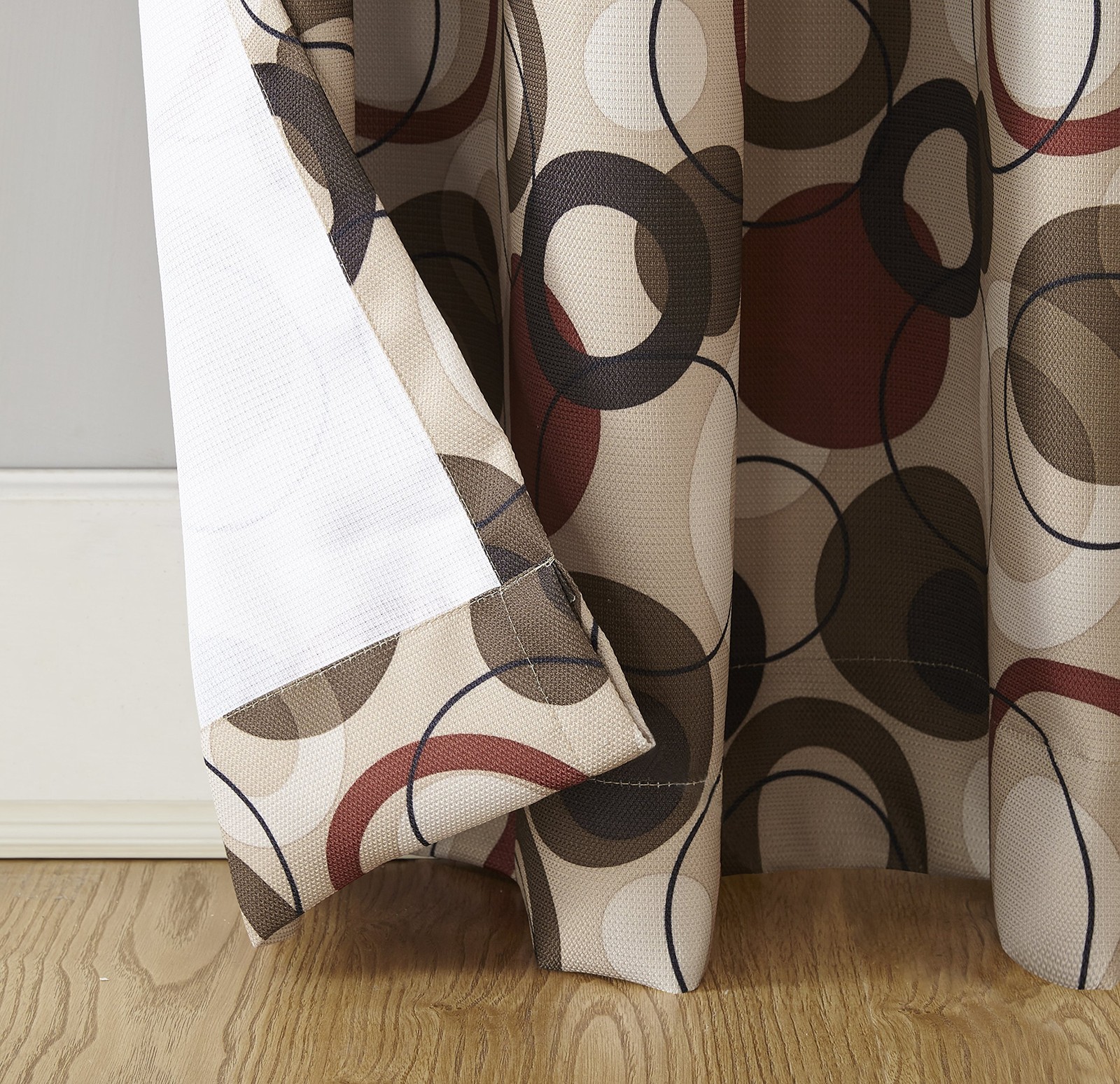 Celestial Celestial Print SemiSheer Grommet Curtain Panel, 48" x 84", Paprika gallery