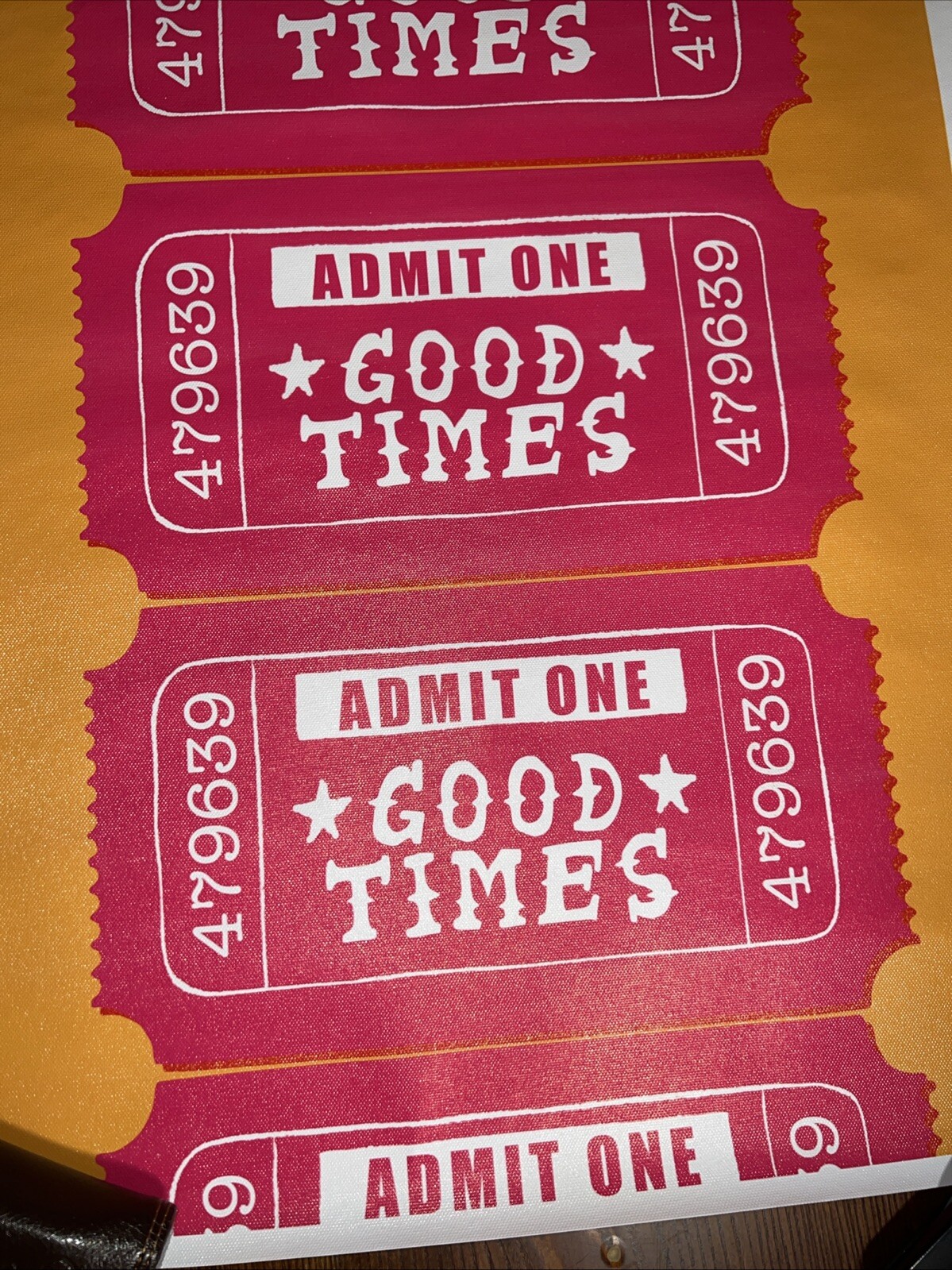 Good Times Admit One Ticket ✅ Fun Party Poster Canvas Wall Art ✅ 24 X 16.5 Inch gallery