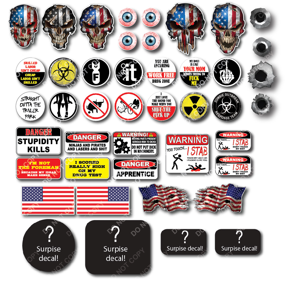 38 Funny Hard Hat Helmet Sticker Electrician Union Decal Construction Toolbox 3M gallery