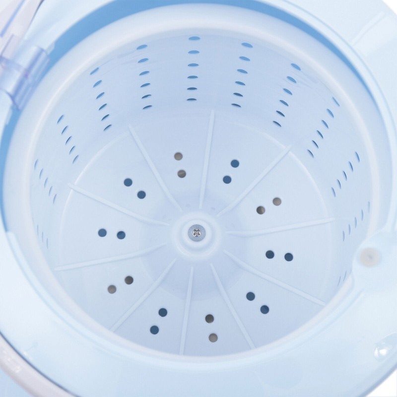 Mini Dryer Portable Compact Clothes Spin Dryer Manual Home Laundry Dryer Blue gallery
