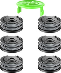 7 Pcs Dual Line String Trimmers Spools Compatible with Greenworks Model 2101602,