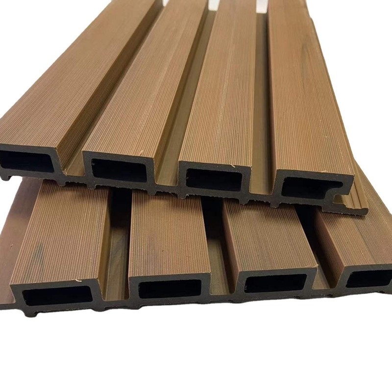 Wood Plastic Composite Fluted Wall Panel WPC Cladding Boards Exterior Wall Panel gallery