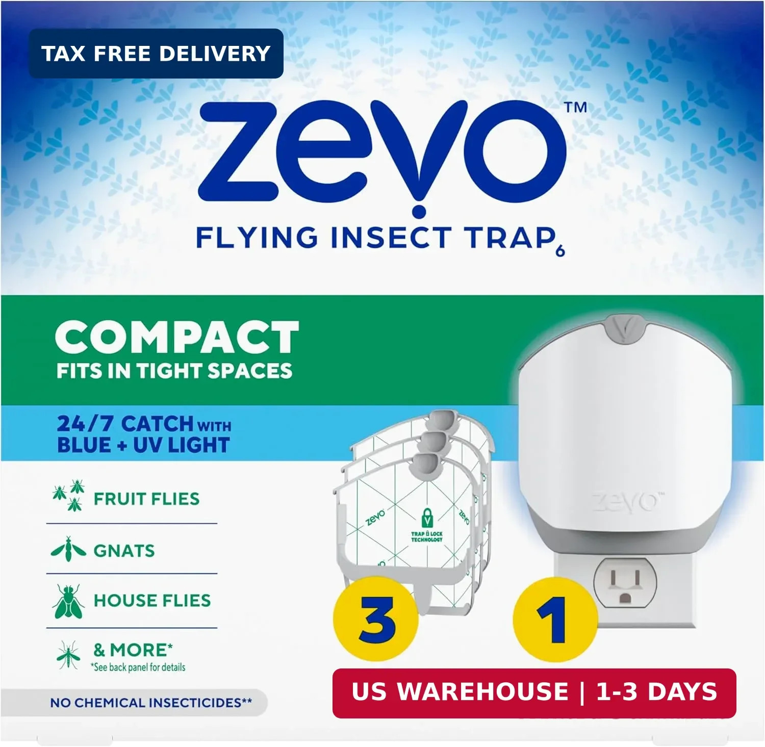 Flying Insect Trap Kit with Refill Cartridges - Plug-in Indoor Bug Catcher gallery