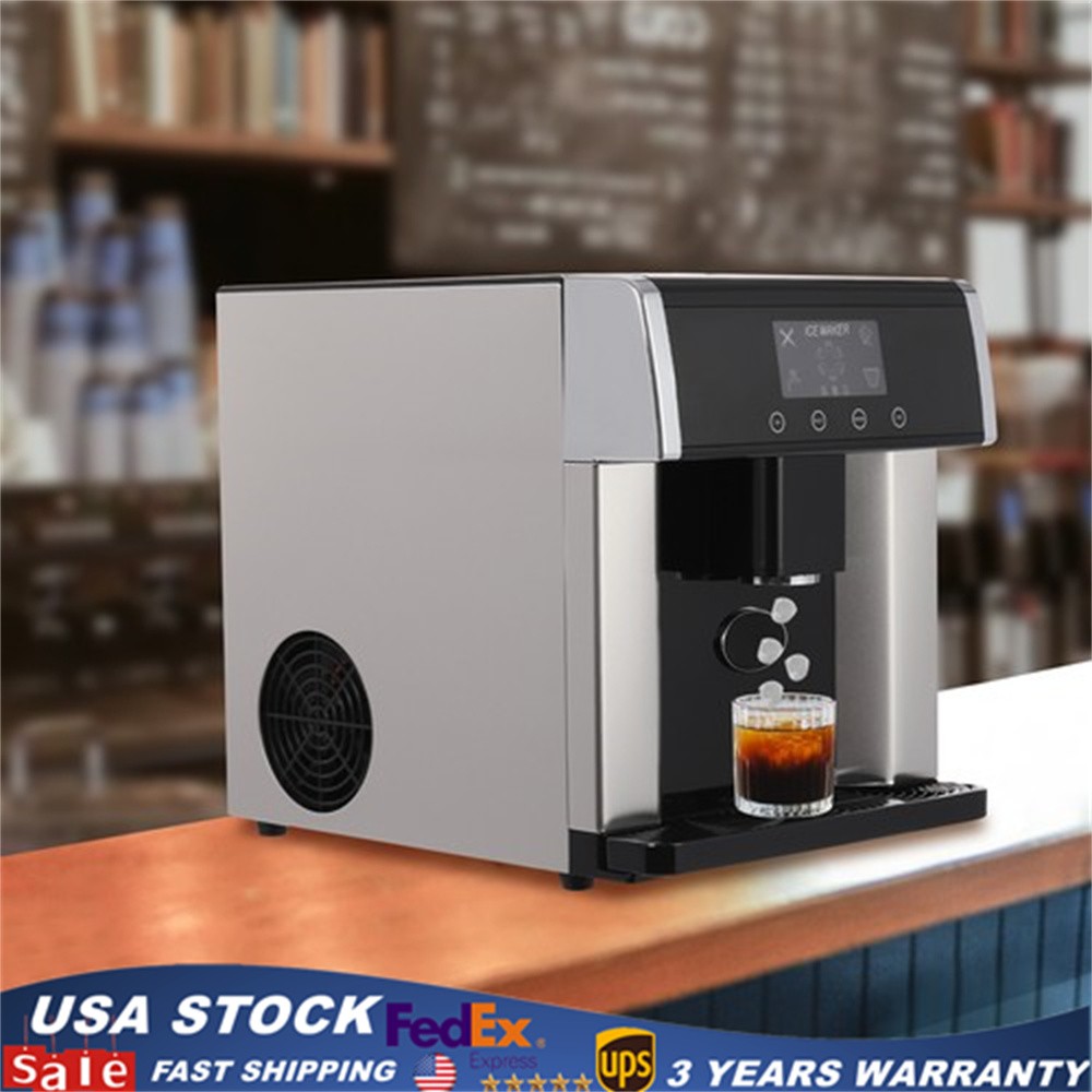 Nugget Ice Maker 33lbs Countertop Pebble Ice Maker Machine Self-Cleaning ZB-10E gallery