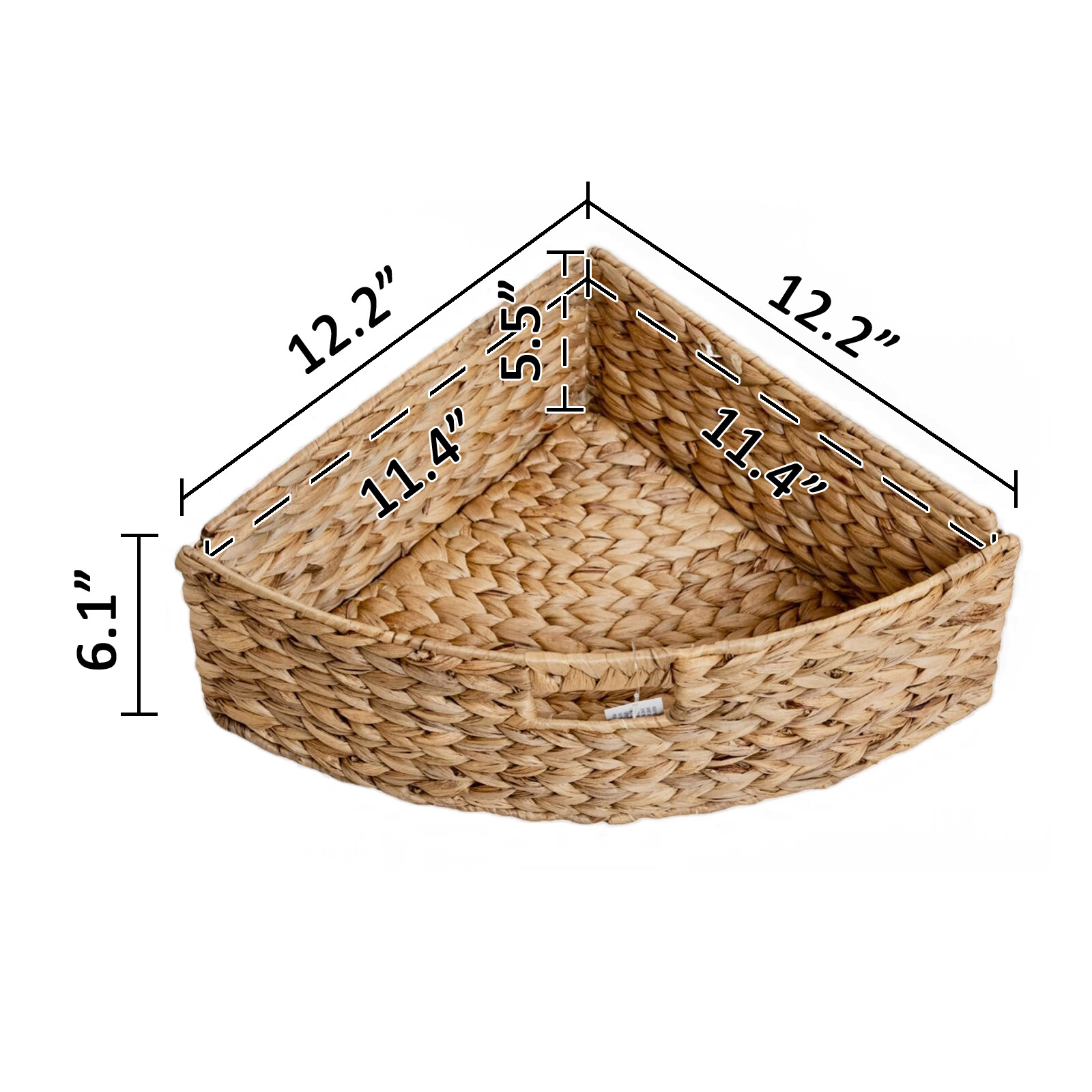 3 Tier X-Side Corner Table Storage Cabinet with 3 Wicker Baskets (Collectible) gallery