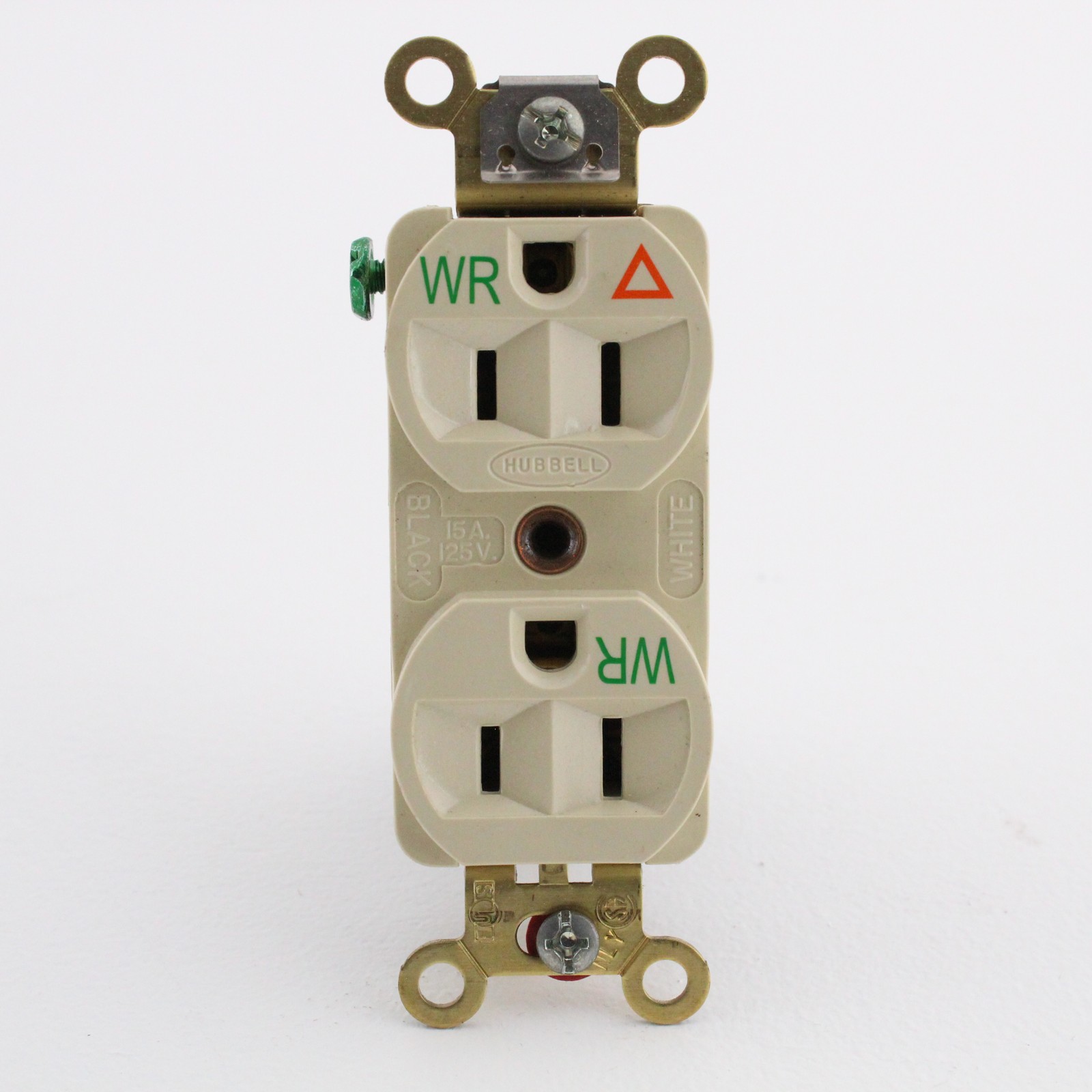 Hubbell Ivory Weather Resistant ISOLATED GROUND Receptacle Outlet 15A IG5262IWR gallery