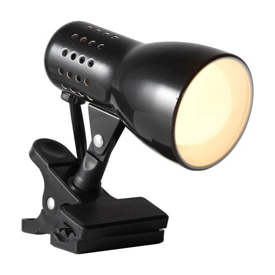 Mainstays 5" Metallic Black Adjustable Mini Clip Lamp, with LED Bulb Included gallery