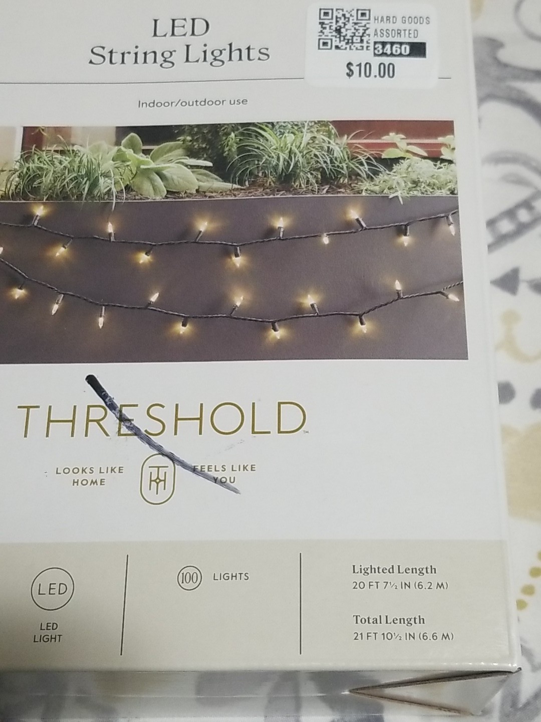 Threshold LED String Lights 21FT Indoor Outdoor Plug In Warm White New 100 gallery