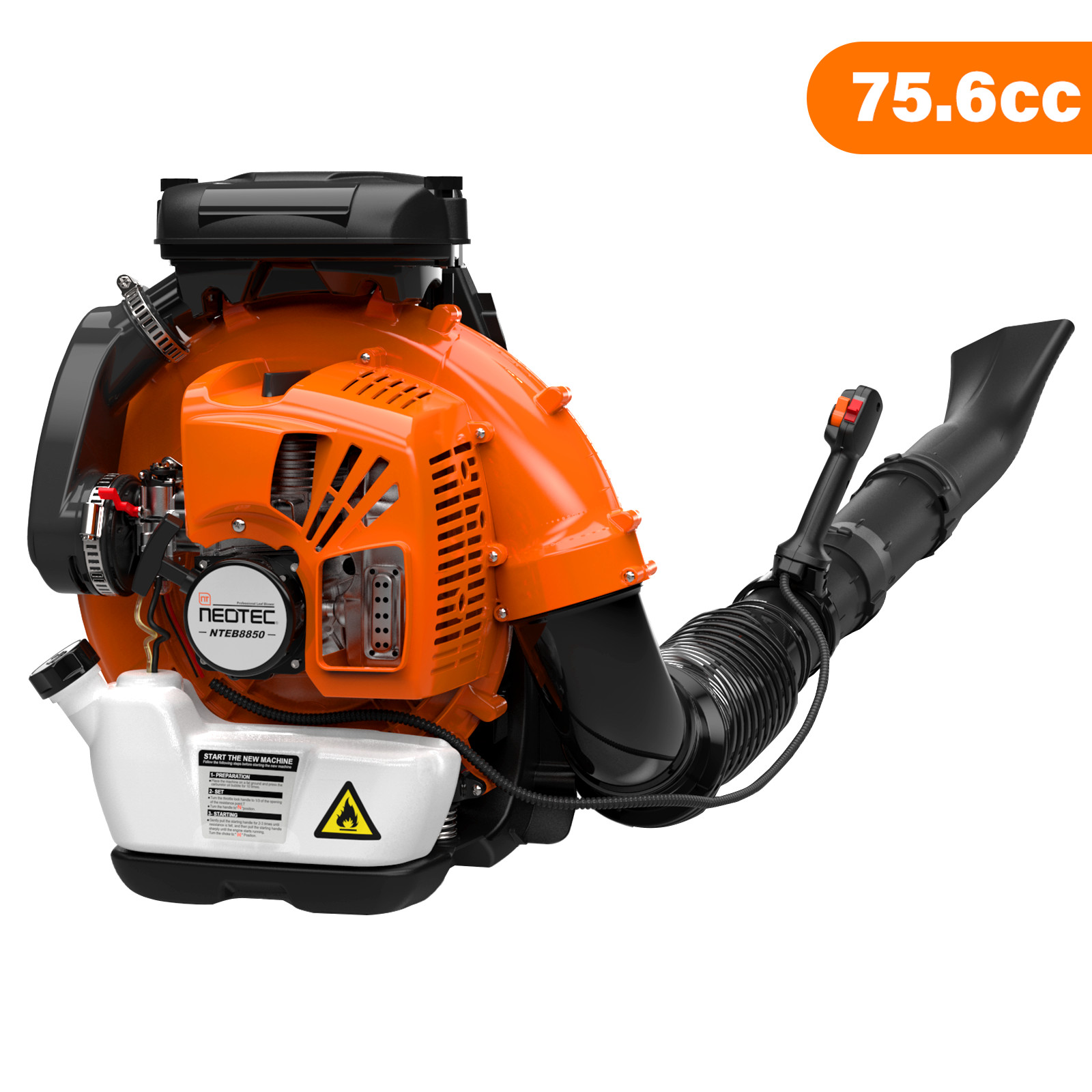 Backpack Leaf Blower Gas Powered Snow Blower 847CFM 236MPH 75.6CC 2-Stroke gallery