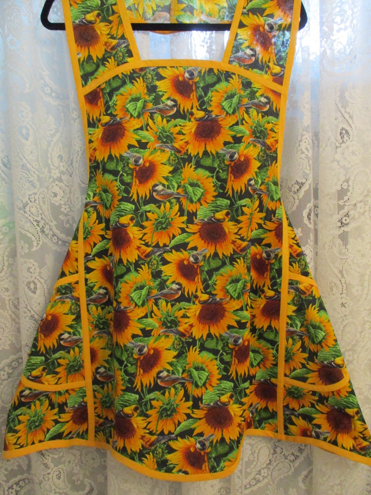 HANDMADE BIB APRON SUNFLOWERS gallery