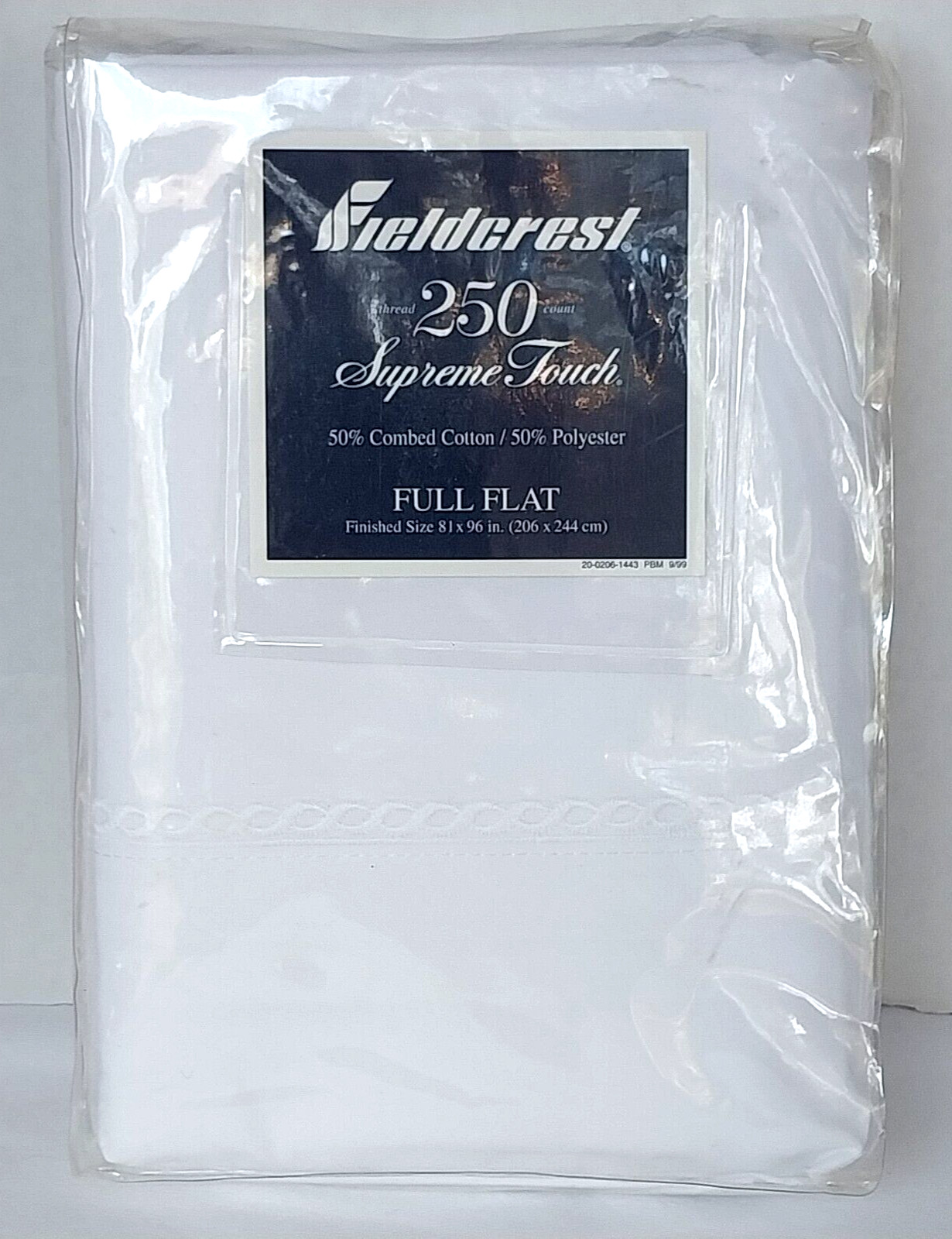NEW! Fieldcrest Full Flat Sheet Supreme Touch 250 Count 81x96 White gallery