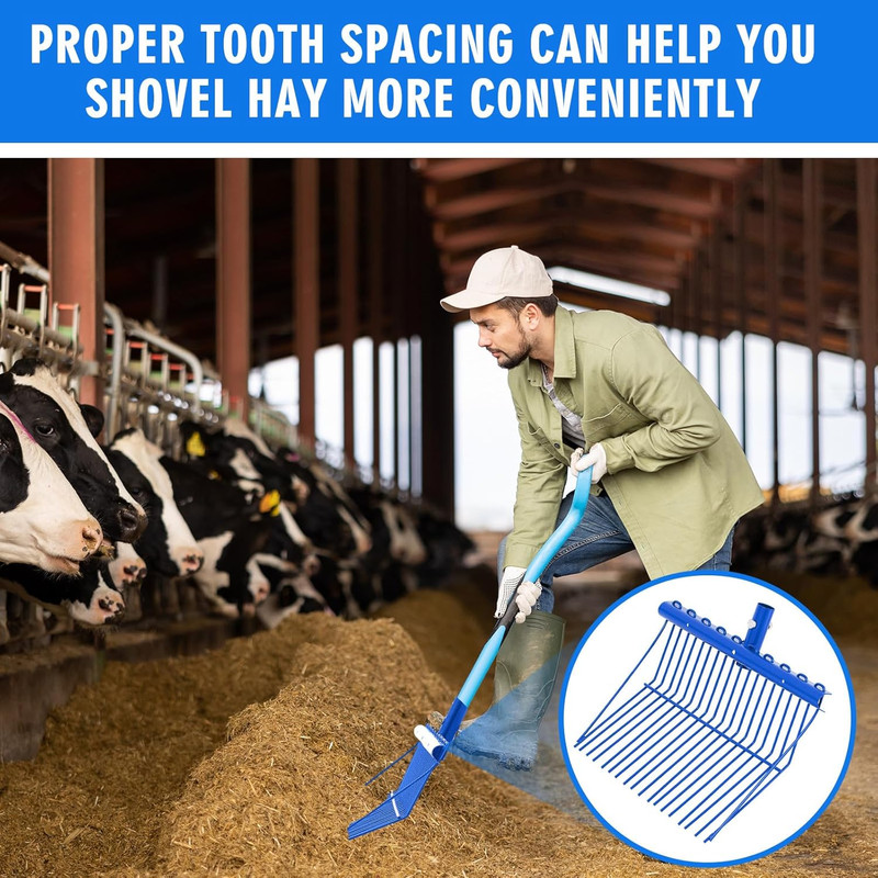 2 Pack Manure Fork Replacement Head Metal Pitchfork Horse Manure Rake Garden Pit gallery