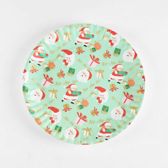 16" SANTA "Paper" PLATTER Melamine COOKIE PLATE Serve DISH Christmas ME0420 NEW gallery